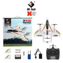 ElectricRC Aircraft WLtoys XK X450 RC Airplane 6CH Brushless Plane 2.4G Radio Control Glider Fixed Wing Remote Control Aircraft 3D6G RC Helicopters 230613