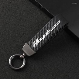 Keychains Fashion Motorcycle Carbon Fiber Leather Rope Keychain Key Ring For SUZUKI GSX1300R HAYABUSA GSX 1300R GSX1300 Miri2273932869