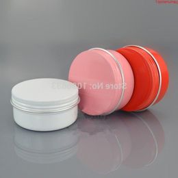 50g 50ml Aluminium Jar Pink Red White Colour Cosmetic Cream Packing Tin Metal Container Aromatherapy Wax Pot Screw Lid, 25pcs/lothigh qua Ptox