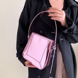 Evening Bags Sell Patent Leather Women Shoulder Bag 2023 Designer Small Square Purses Fashion Handbags Luxury Lady Armpit Satchel