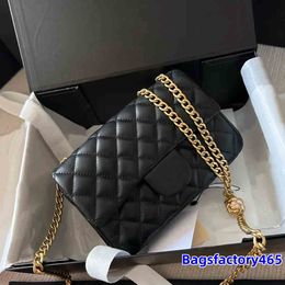23s Classic Bag Diamond Quilted Flap Handbag Camellia Flower Buckle Luxury Bag Square Fat Soft Sheepskin Gold Metal Hardware Women Shoulder Crossbody Bag 25/20/17CM