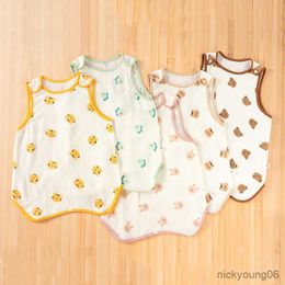 Sleeping Bags Baby Bag Sleeveless Vest Newborn Child Quilt Summer Thin Double-layer Cotton Yarn R230614