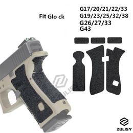 2Pcs Pistol Grip Nonslip Rubber Texture Antiwear Protective Tape Film for G lock G17 19 20 21 22 23 26 27 33 38 337668027349L