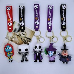 Cartoon Christmas Scary Night Doll Keychain Pendant Bag Car Keychain Accessories Gift