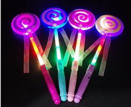 Novelty Lighting Kids LED Light-Up Lollipop Glow Sticks Girls Princess Flashing Fairy Wand Sticks Party Dress Christmas Navidad New Year