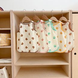 Sleeping Bags 2023 Summer Baby Sleeveless Bodysuit Thin Cotton born Bag Cute Cartoon Print Infant Jumpsuit Toddler Clothes 230613