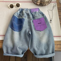 Shorts Children Clothing Kids Casual Jeans 2023 Summer Fashionable Denim Pants Korean Style Simple Boys Cool Handsome 230614