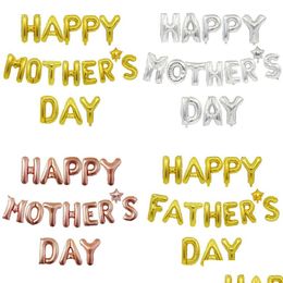 Cartoon Accessories Happy Mothers Day Balloons 10 Inch Big Size Letters Balloon Love Mum Mother Party Decoration Ornaments Surprise Dhw9B