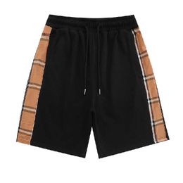 Designer Mens Shorts beach pants European and American brand trend classic checkered loose large Summer Fashion womens same style Black white solid stretch shorts