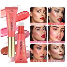 Liquid Face Blush Natural Smooth Sponge Head Makeup Beauty Rouge Lip Cheek Dual-use Liquid Powder Blusher Cream Multi-use Stick