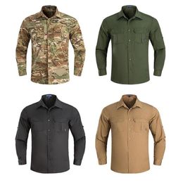 Tactical Camouflage Shirt Outdoor Sports Gear Jungle Hunting Woodland Shooting Shirt Battle Dress Uniform Combat BDU ClothingNO05-260J