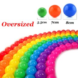 Balon 50/100 PCS Büyük Boy Çevre Dostu Renkli Yumuşak Plastik Su Havuzu Okyanus Dalga Top Bebek Komik Oyuncaklar Açık Mekan Fun Sports 5.5/7/8 CM 230613