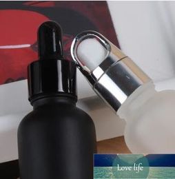 All-match Frosted Black Glass Bottle With Childproof Dropper 20cc Dropper Vials For Essential Oil Use 120 x 20 ml