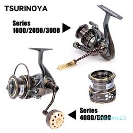 Baitcasting بكرات تسورينويا 1000 2000 3000 4000 5000 بكرة مزدوجة بكرة الغزل بكرة فائقة Ajing CARP لفائف لصيد البحر