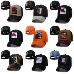 2022 Men039s Fan039s Cartoon Adjustable Hat Orange Colour Tiger Mesh Golf Visor One Size Hats Hip Hop Flat Brim Baseball Char793360226g