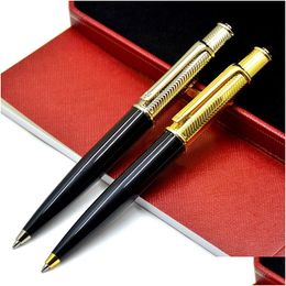 Ballpoint Pens High Quality Diabolo Series Metal Pen Black/Golden/Sier Stationery School Office Supplies Writing Smooth Ball More Dr Dhx4F