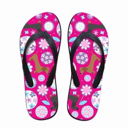 slippers Customised Dachshund Garden Party Brand Designer Casual Womens Home Slippers Flat Slipper Summer Fashion Flip Flops For Ladies Sandals s4RQ#