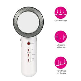 Face Massager Lifting 3 in 1 EMS Infrared Ultrasonic Body Device Ultrasound Slimming Fat Cavitation Beauty Machine 230613