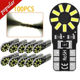 New 100pcs T10 W5W 194 168 2835 191 LED Bulbs Car Interior License Plate Light Reading Dome Lamp 18SMD 3014 Chips Super Bright DC12V