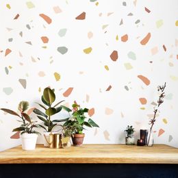 Abstract Irregular Geometric Terrazzo Nursery Wall Decals Removable DIY Vinyl Wall Stickers Kids Room Interior Home Decor Gifts