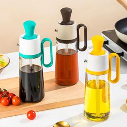 Storage Bottles Multi-function Seasoning Bottle Press Metering Oil Household Glass Kitchen Accessories Container