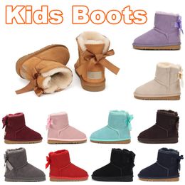 Australian Boots Toddlers Kids Warm Boot Classic Girls Snow Bow Shoes Youth Mini I Ly Sneaker Designer Shoe