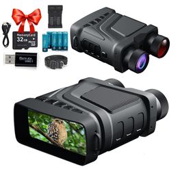 Telescope Binoculars R12 Binoculars Night Vision Device Rechargeable 6W 850nm Infrared 1080P HD 5X Digital Zoom Hunting Telescope Po Video Record 230613