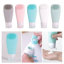 Storage Bottles Silicone Travel Bottle With Brush Container Shampoo Tubes Kit Leak Proof Refillable Liquid Holder For Lotion Soap