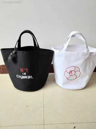 Designer Channel Bag Small Fragrance New Style Canvas Bag Large Capacity Camellia Net Red Gift Handheld Tote Bag Leisure Fashion Shopping Bag