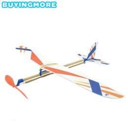 Aircraft Modle DIY Kids Toys Rubber Band Powered Aircraft Model Kits Toys for Children Foam Plastic Assembly Planes Model Science Toy Gifts 230613