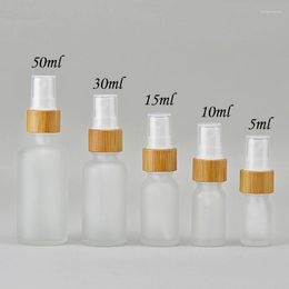 Storage Bottles 10 Pack 5ml-50ml Thick Glass Spray Bottle Empty Frosted Atomizer Travel Makeup Tool