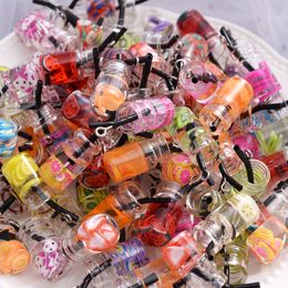 Charms Fruit Orange Watermelon Lemon Juice Pendant Mini Glass Resin Bottle Pendants For Earrings Necklace Jewellery Making Drop Deliver Smttf