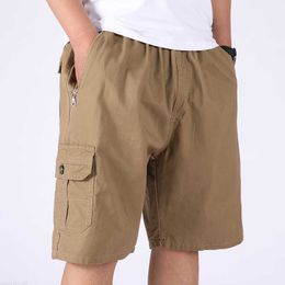Men's Shorts Casual Mens Cargo Shorts 100Cotton Summer Soft Loose Quick-Dry Solid Joggers Streetwear Gym Sports Outdoors L-5XL Beach Shorts