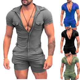 Men's Tracksuits 2023 Men's One Piece Sports Suit Hoodie Jogging Fashion Designer Brand Personality Luxury Clothes Short Sleeve Shorts