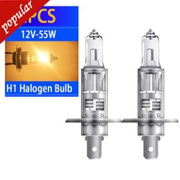 New 2PCS H1 Halogen Bulbs Source 12V 55W 4300K Clear Glass Front HeadLight Bulb Fog Lamp Driving Light Car Styling Parking Auto 1PCS