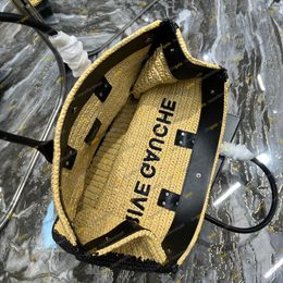 Designer Women RIVE GAUCHE TOTE BAG IN RAFFIA CROCHET PANIER Braid Lbiza  Beach Bag Genuine Calf Leather Shopping Purse Clutch Crossbody Handbag  Shoulerbag From Topsellershop6, $306.65