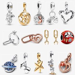 High Sale charms 100th Anniversary Duck Diamond Dangle Charm DIY fit Pandora bracelet for women Holiday Gift Fashion Designer Jewelry Accessories