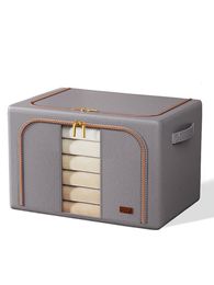 Storage Boxes Bins Joybos Foldable Leather Clothes Organiser Large Capacity Quilt Blanket Toys Closet Wardrobe 230613