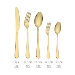 Gold Silver Stainless Steel Flatware Set Food Grade Silverware Cutlery Set Utensils Include Knife Fork Spoon Teaspoon Juego De Cubiertos De Acero Inoxidable