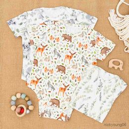 Sleeping Bags Soft Summer New Arrival Premier Quality Breathable Bamboo Cotton Baby Romper Newborn Short Sleeve Jumpsuits R230614