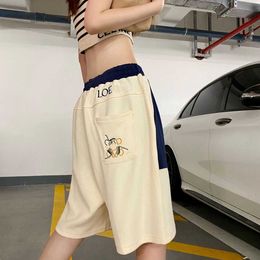 Summer Men's short pants High Quality lowew Dragon Bag Cat Colour Matching Embroidery Casual Sports Shorts Men and Women's Versatile Pants lowewwe