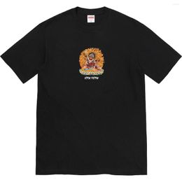 Men's T Shirts Casual Summer Tshirt Men's Sanskrit Buddha Statue Print T-shirt O-neck Loose Tee Tops Streetwear Skateboard HipHop Top EU