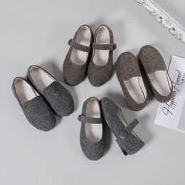 Sneakers Spring Kids Shoes Children Casual Baby Girls Herringbone Fashion Loafers Toddler Ballet Flats Boys Moccasin Mary Jane 230613