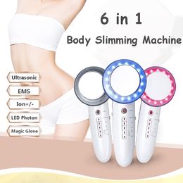 Face Massager 6 in 1 EMS Body Slimming Ultrasound Cavitation Infrared Fat Galvanic Ultrasonic Therapy Drop 230613