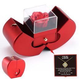 Other Event Party Supplies Explosive Christmas Gift Apple Box Jewellery Rose Flower Box Girlfriend Birthday Party Valentine's Day Year Gift 230613