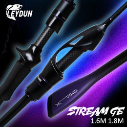 Boat Fishing Rods LEYDUN STREAM GE Micro UL Fishing Rods Ultralight 1.68m 1.8m Fast Action Spinning Casting Travel Trout Rod FishingTackle 230614