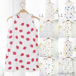 Sleeping Bags Summer Baby Bag Newborn Toddler Sleeveless Pure Cotton 4 Layers Gauze Wrap R230614