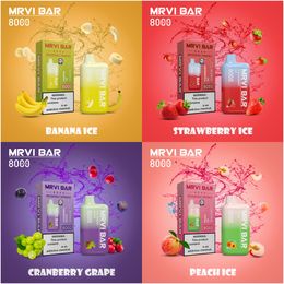 EU warehouse Original Mrvi Bar puff 8000 Electronic Cigarette E Cig elf 8000 Puffs Disposable Vape 650mah Rechargeable free ship