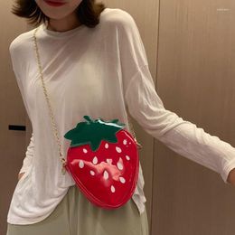 Evening Bags Cute Pineapple Strawberry Shape Shoulder Mini Chain Crossbody Bag For Women Satchel Purse Handbag 20CA