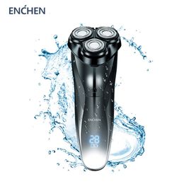 Electric Shavers ENCHEN Blackstone3 Electric Shaver 3D Triple Blade Floating Razor Shaving Machine Washable USB Rechargeable Beard Trimmer 230613